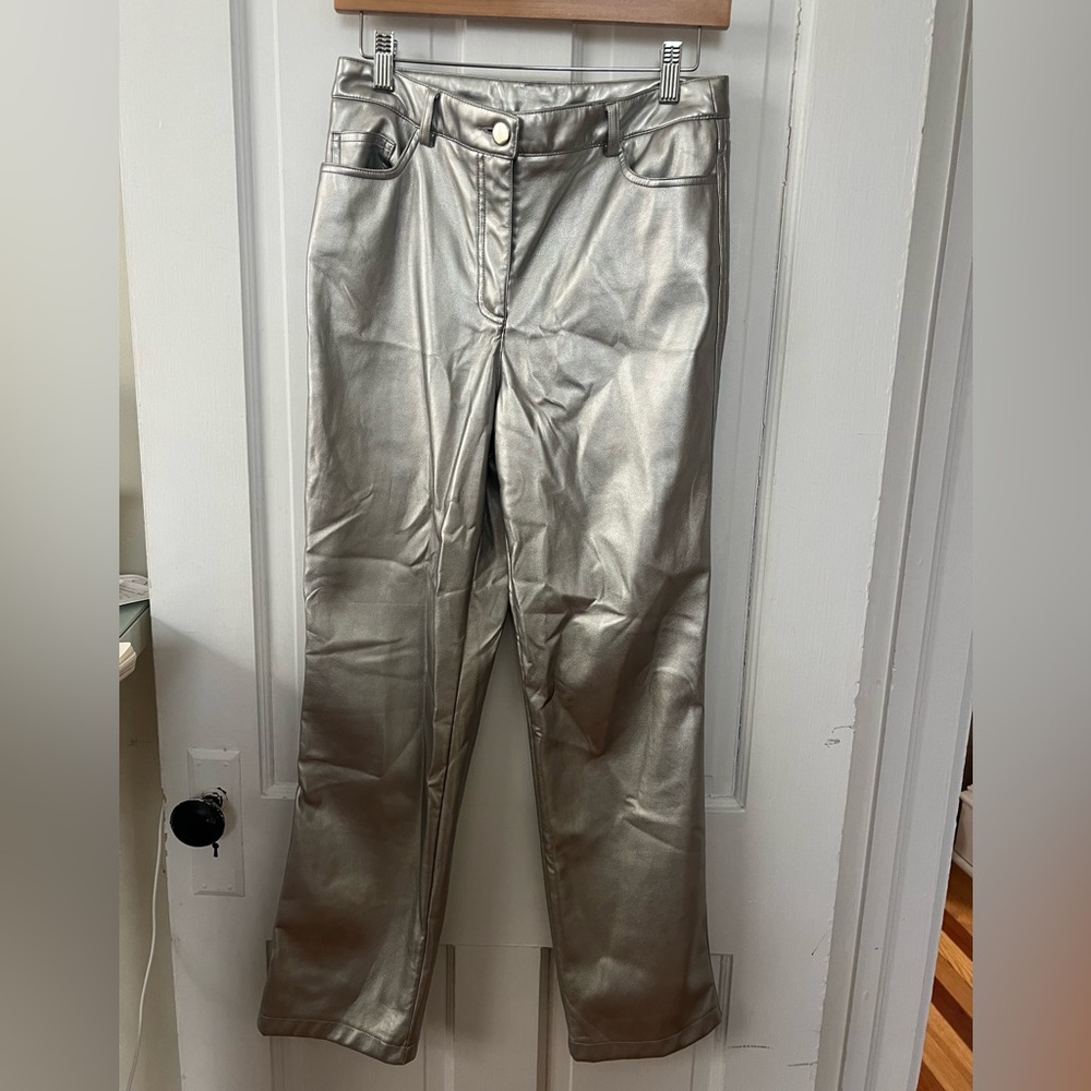 Silver Metallic Pants